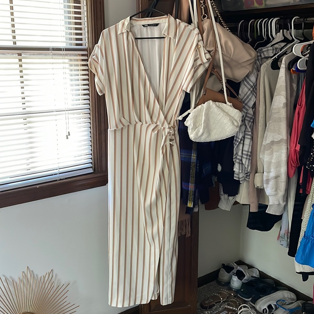 Zara midi wrap dress